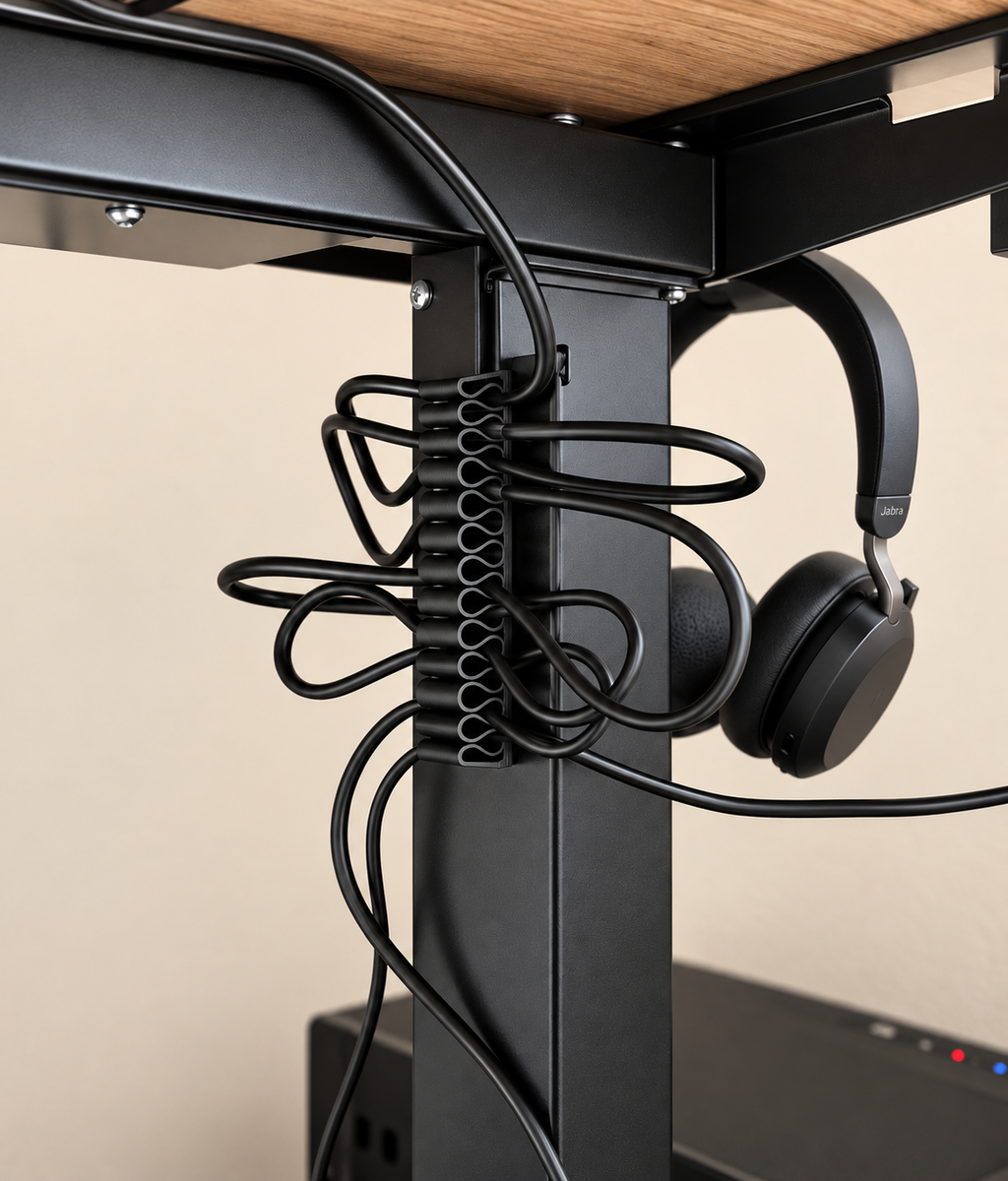 Kabelhalter & Kabelorganisation für den Schreibtisch – 4 bis 12 Kabel