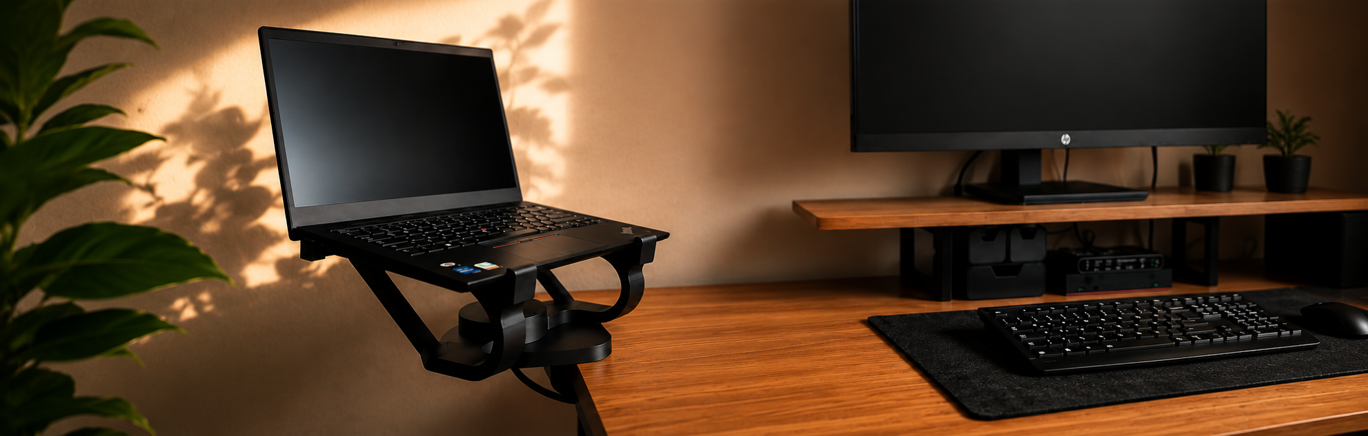 Laptophalter Tischkant Mehr Platz ohne Bohren