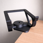 Laptophalter an der Tischkante montiert – platzsparend ohne Bohren