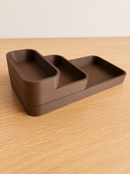 Modularer Desk Organizer für Schreibtisch Zubehör und Home Office braun