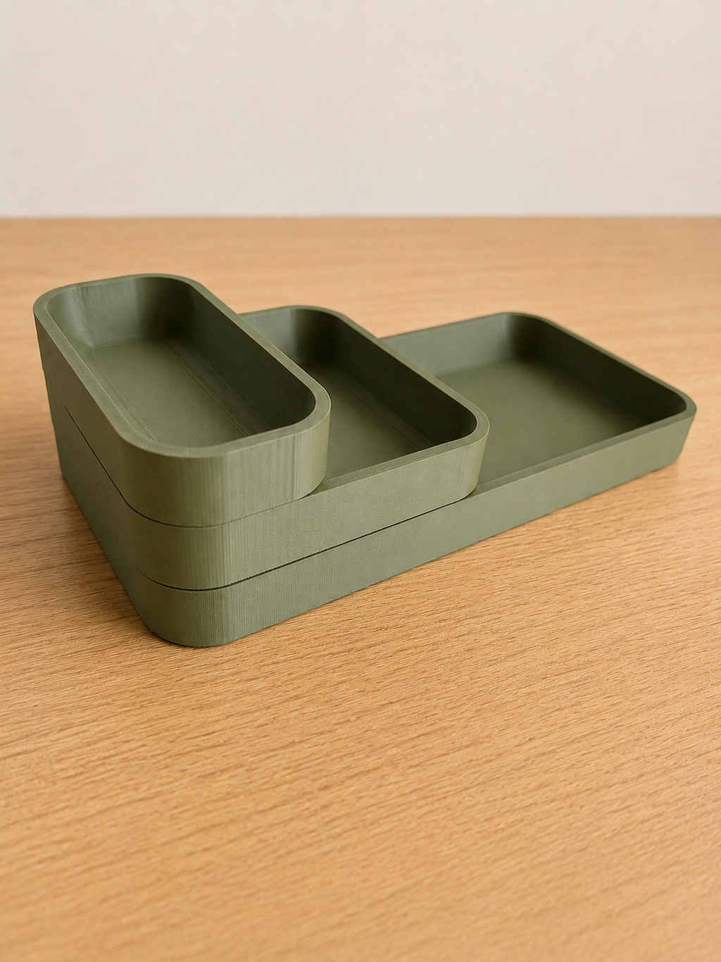 Modularer Desk Organizer für Schreibtisch Zubehör und Home Office olivgrün