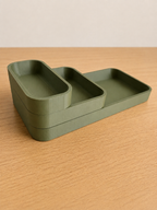 Modularer Desk Organizer für Schreibtisch Zubehör und Home Office olivgrün