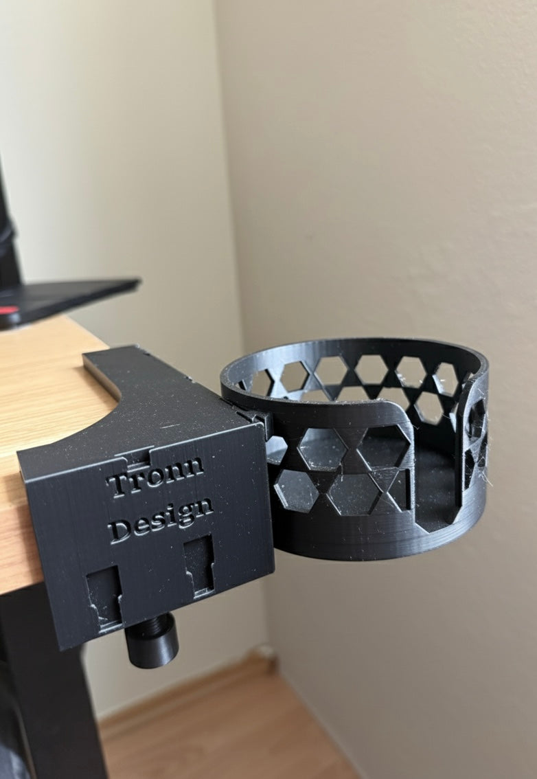 Modularer Schreibtisch Organizer für die Tischkante mit Halter für Tasse ohne Bohren