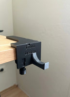 Modularer Schreibtisch Organizer für die Tischkante mit Haken für Headset Kopfhörer ohne Bohren