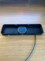 Modularer Tisch Organizer mit 3 Modulplätzen und Magsafe Vorbereitung - Ladestation für Apple Airpods und Smartphone. Stifteablage.