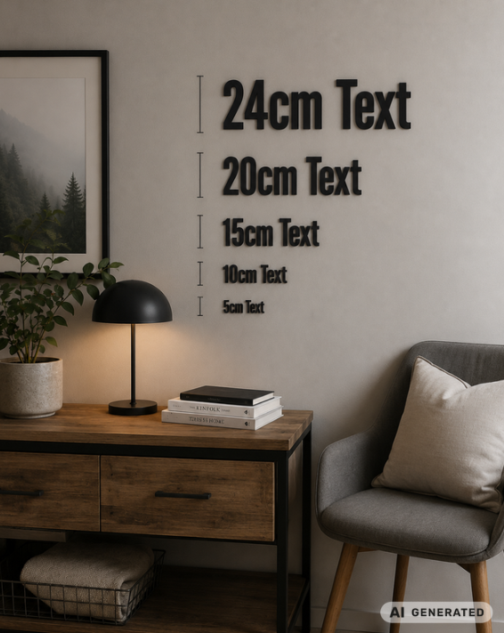 Individuelle 3D Buchstaben für den Innenbereich