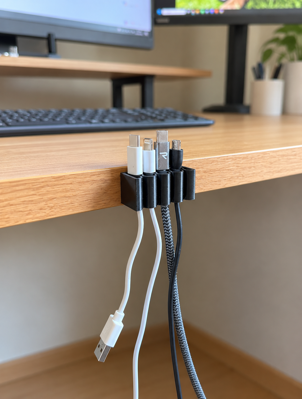 Kabelhalter & Kabelorganisation für den Schreibtisch – 4 bis 12 Kabel
